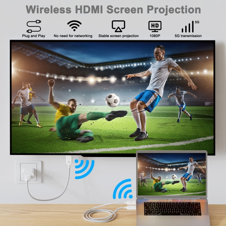 THT-020-08 4 in 1 HDMI Transmitter Wireless Screen Sharer Set(White) - Wireless Display Dongle by buy2fix | Online Shopping UK | buy2fix