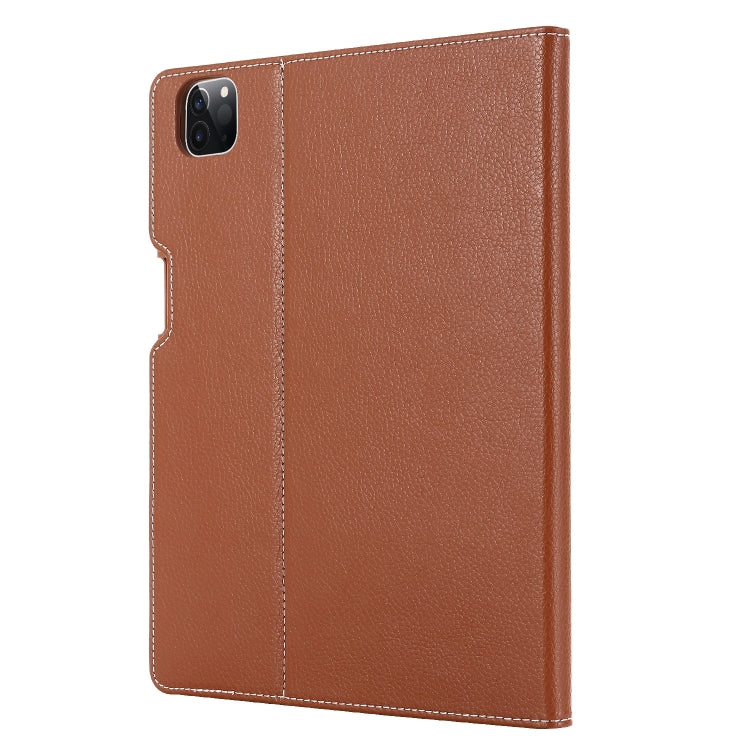 For iPad Pro 11 inch (2020) GEBEI PU+TPU Horizontal Flip Protective Tablet Case with Holder & Card Slots(Brown) - iPad Pro 11 (2020) Cases by GEBEI | Online Shopping UK | buy2fix