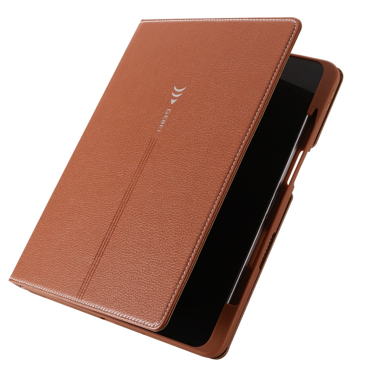 For iPad Pro 11 inch (2020) GEBEI PU+TPU Horizontal Flip Protective Tablet Case with Holder & Card Slots(Brown) - iPad Pro 11 (2020) Cases by GEBEI | Online Shopping UK | buy2fix