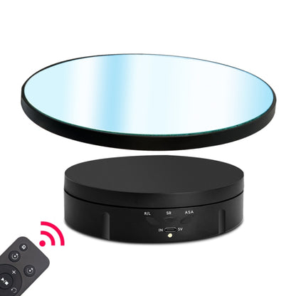 22cm Mirror Electric Rotating Display Stand Live Video Shooting Props Turntable With Remote Control(Black) -  by buy2fix | Online Shopping UK | buy2fix