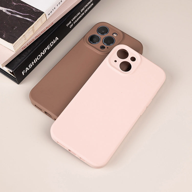 For iPhone 15 Pro Max Pure Color Liquid Silicone Fine Pore Phone Case(Sand Pink) - iPhone 15 Pro Max Cases by buy2fix | Online Shopping UK | buy2fix