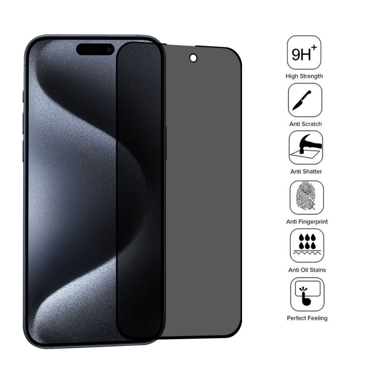 For iPhone 15 Pro Max / 15 Plus 25pcs Full Cover Anti-spy Silk Screen Tempered Glass Film - iPhone 15 Plus Tempered Glass by buy2fix | Online Shopping UK | buy2fix