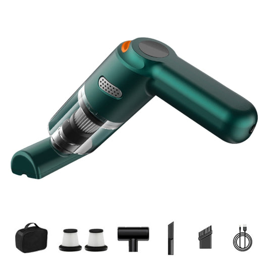 KBN-010 10000Pa Powerful Car Cordless Vacuum Cleaner Handheld Cleaning Tool, Spec:Deluxe Version(Dark Green) - Vacuum Cleaner by buy2fix | Online Shopping UK | buy2fix