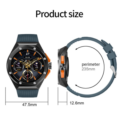 HT8 1.46 inch Round Screen Bluetooth Smart Watch, Support Health Monitoring & 100+ Sports Modes & Alipay(Orange) - Smart Watches by buy2fix | Online Shopping UK | buy2fix