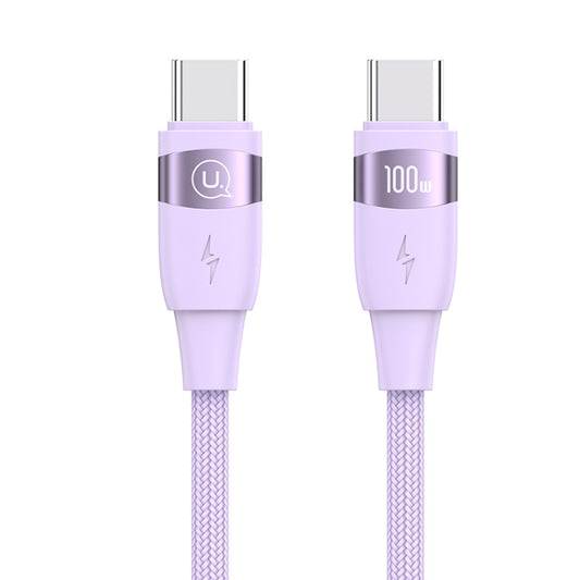 USAMS US-SJ632 U85 1.2m Type-C to Type-C PD100W Aluminum Alloy Fast Charging & Data Cable(Purple) - USB-C & Type-C Cable by USAMS | Online Shopping UK | buy2fix