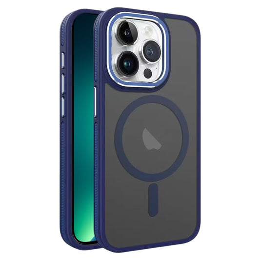 For iPhone 13 Pro Max Two-color Frosted MagSafe Magnetic Phone Case(Blue) - iPhone 13 Pro Max Cases by buy2fix | Online Shopping UK | buy2fix