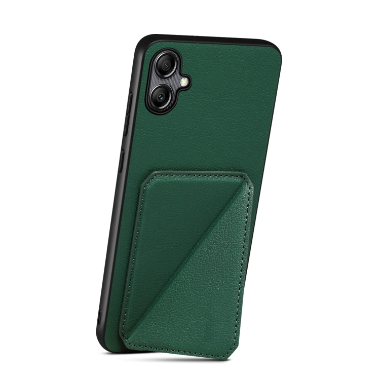 For Samsung Galaxy S23 Ultra 5G Denior Imitation Calf Leather Back Phone Case with Holder(Green) - Galaxy S23 Ultra 5G Cases by Denior | Online Shopping UK | buy2fix