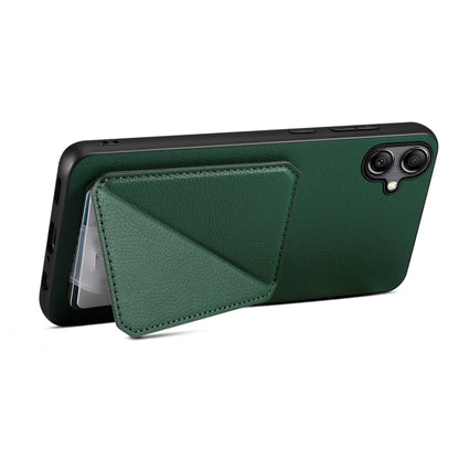 For Samsung Galaxy S23 Ultra 5G Denior Imitation Calf Leather Back Phone Case with Holder(Green) - Galaxy S23 Ultra 5G Cases by Denior | Online Shopping UK | buy2fix