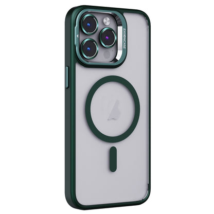 For iPhone 13 Pro Invisible Lens Holder PC + TPU Frosted MagSafe Phone Case(Green) - iPhone 13 Pro Cases by buy2fix | Online Shopping UK | buy2fix