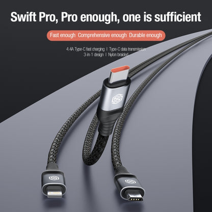 Nillkin Swift Pro 1m 3 in 1 USB to 8 Pin + Type-C + Micro USB Fast Charging Cable(Blue) - Multifunction Cable by NILLKIN | Online Shopping UK | buy2fix