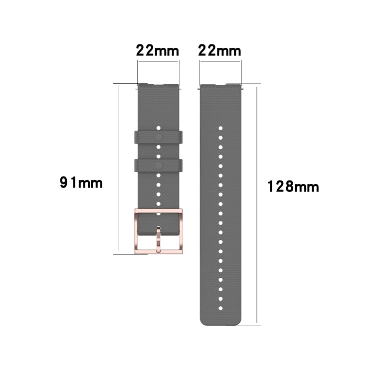 For Samsung Galaxy Watch3 45mm / Galaxy Watch 46mm 22mm Dot Texture Watch Band(Grey) - Smart Wear by buy2fix | Online Shopping UK | buy2fix