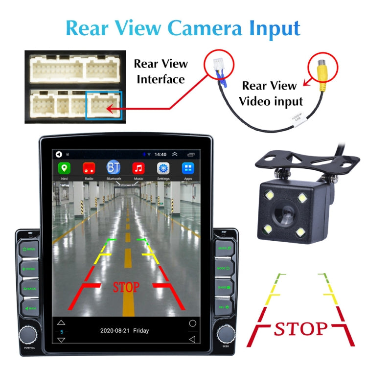 9.7 inch Vertical Screen 2.5D Glass Car Android Universal Player Navigator MP5 Integrated Machine Support Phone Link / GPS / FM / Steering Wheel Control - Car MP3 & MP4 & MP5 by buy2fix | Online Shopping UK | buy2fix