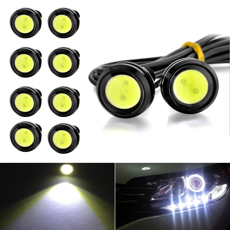 10 PCS 23mm 1.5W DC9-80V Motorcycle Eagle Eye Light Double Lens(White Light) - Eagle Eye Lights by buy2fix | Online Shopping UK | buy2fix