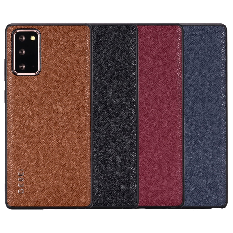 For Samsung Galaxy Note 20 GEBEI Full-coverage Shockproof Leather Protective Case(Blue) - Galaxy Note20 Cases by GEBEI | Online Shopping UK | buy2fix