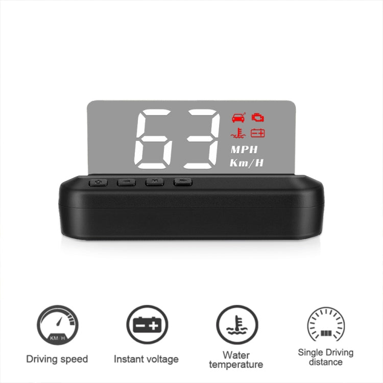 C100 Car HUD Head-up Display OBD2 Fault Code Elimination Overspeed / Fault Alarm - Head Up Display System by buy2fix | Online Shopping UK | buy2fix