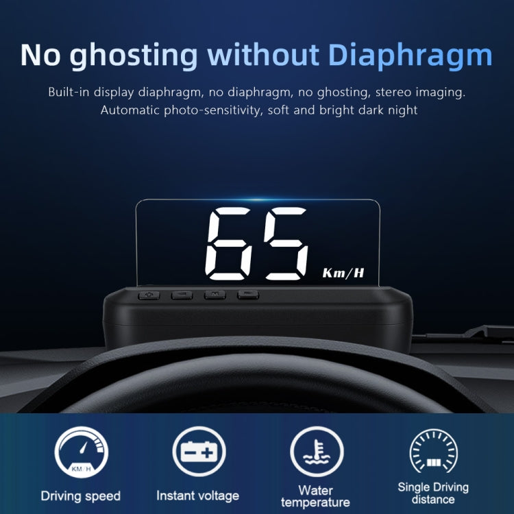 C100 Car HUD Head-up Display OBD2 Fault Code Elimination Overspeed / Fault Alarm - Head Up Display System by buy2fix | Online Shopping UK | buy2fix