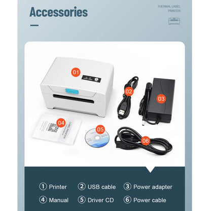 ZJ-8600 76x130 Single Paper Waybill Express Bill Label Printer, USB + Bluetooth Version, UK Plug - Consumer Electronics by buy2fix | Online Shopping UK | buy2fix