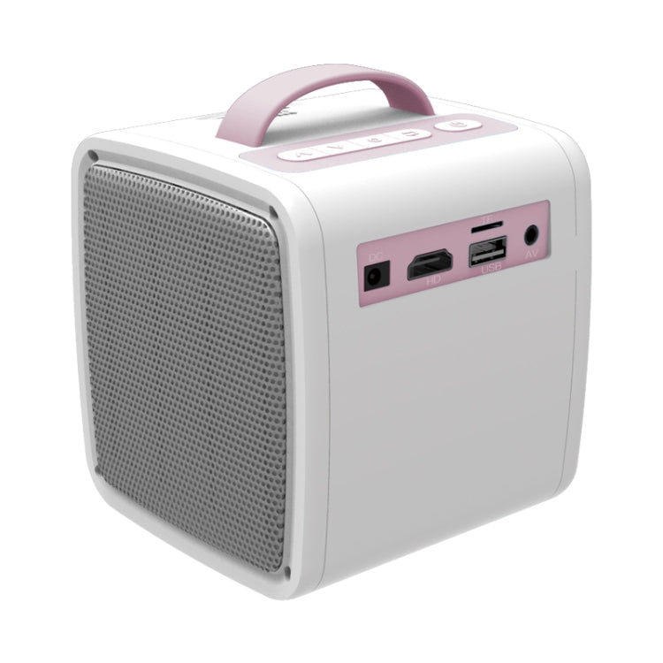 Q2 LED 1080P Mini Portable Projector Children Projector, Plug Type:AU Plug(Pink White) - Consumer Electronics by buy2fix | Online Shopping UK | buy2fix