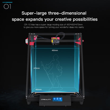 CREALITY CR-10 Max 750W Automatic Leveling Golden Triangle DIY 3D Printer, Print Size : 45 x 45 x 47cm, EU Plug - 3D Printer by Creality | Online Shopping UK | buy2fix