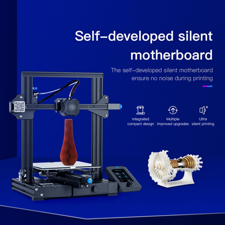 CREALITY Ender-3 V2 Craborundom Glass Platform Ultra-silent DIY 3D Printer, Print Size : 22 x 22 x 25cm, AU Plug - 3D Printer by Creality | Online Shopping UK | buy2fix