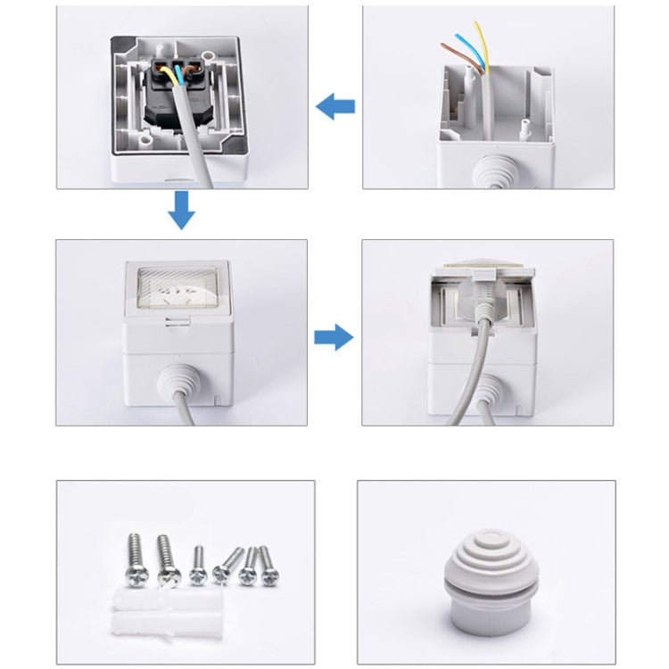 Outdoor IP55 Waterproof Double-connection Socket, EU Plug - Consumer Electronics by buy2fix | Online Shopping UK | buy2fix