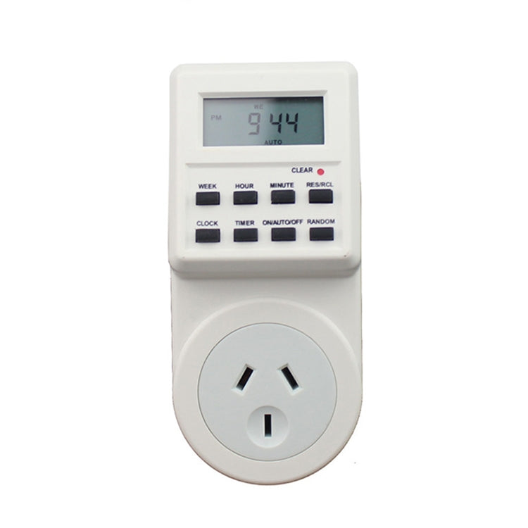 AC 240V Smart Home Plug-in LCD Display Clock Summer Time Function 12/24 Hours Changeable Timer Switch Socket, AU Plug - Consumer Electronics by buy2fix | Online Shopping UK | buy2fix