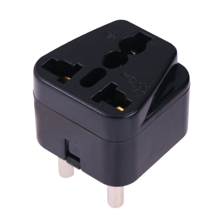 Portable Universal Socket to (Small) South Africa Plug Power Adapter Travel Charger (Black) - Consumer Electronics by buy2fix | Online Shopping UK | buy2fix