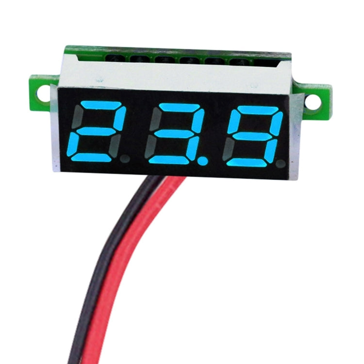 10 PCS 0.28 inch 2 Wires Adjustable Digital Voltage Meter, Color Light Display, Measure Voltage: DC 2.5-30V (Blue) - Consumer Electronics by buy2fix | Online Shopping UK | buy2fix