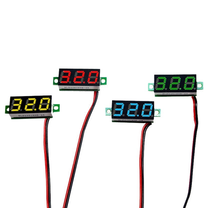 10 PCS 0.28 inch 2 Wires Adjustable Digital Voltage Meter, Color Light Display, Measure Voltage: DC 2.5-30V (Blue) - Consumer Electronics by buy2fix | Online Shopping UK | buy2fix