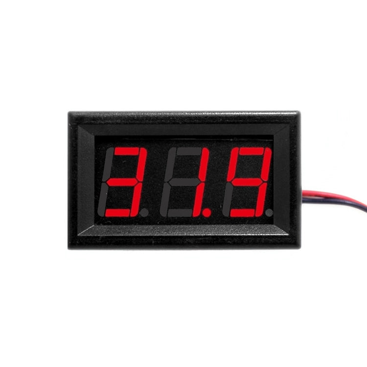 10 PCS 0.56 inch 2 Welding Wires Digital Voltage Meter with Shell, Color Light Display, Measure Voltage: DC 4.5-30V (Red) - Consumer Electronics by buy2fix | Online Shopping UK | buy2fix