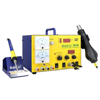 BAKU BK-909 BGA Rework Solder Station Hot Air Gun Welder Equipment, EU Plug - Home & Garden by BAKU | Online Shopping UK | buy2fix