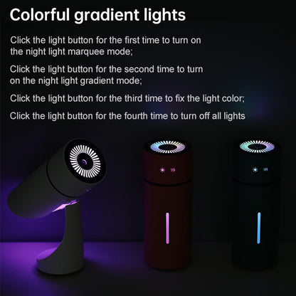 D20 260ML Jianie Heavy Fog Air Humidifier Colorful Night Light Nano Mist Sprayer Air Purifier (Green) - Air Purifiers & Parts by buy2fix | Online Shopping UK | buy2fix