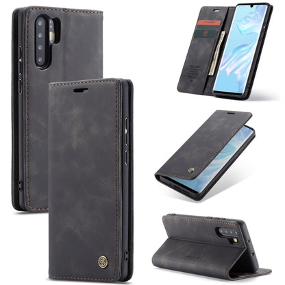 CaseMe-013 Multifunctional Retro Frosted Horizontal Flip Leather Case for Huawei P30 Pro, with Card Slot & Holder & Wallet (Black) - Mobile Accessories by CaseMe | Online Shopping UK | buy2fix