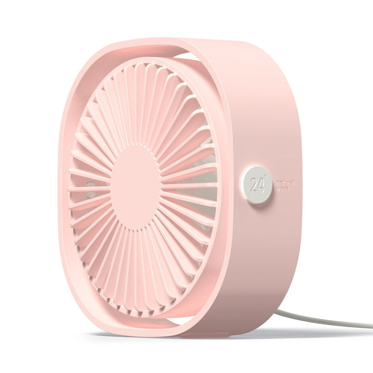 360 Degree Rotation  Wind 3 Speeds Mini USB Desktop Fan (Pink) - Consumer Electronics by buy2fix | Online Shopping UK | buy2fix