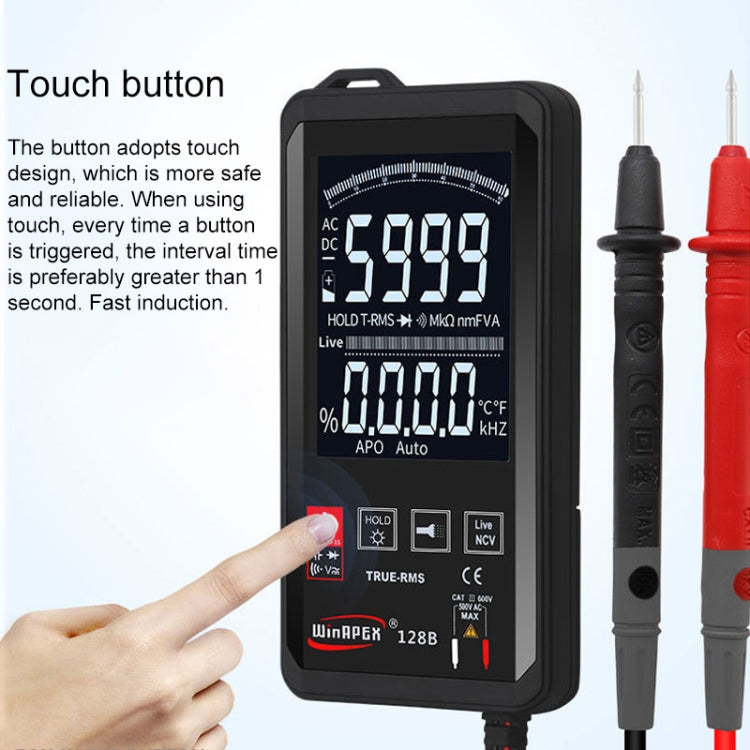 HY128A Conventional Screen Ultra-thin Touch Smart Digital Multimeter Fully Automatic High Precision True Effective Value Multimeter - Consumer Electronics by buy2fix | Online Shopping UK | buy2fix