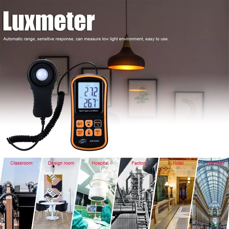 BENETECH GM1030C Portable Split Digital Illuminometer LUX Meter - Consumer Electronics by BENETECH | Online Shopping UK | buy2fix