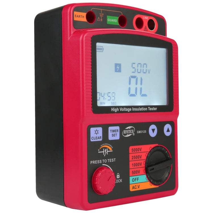 BENETECH GM3125 High Voltage Insulation Tester Resistance Tester - Consumer Electronics by BENETECH | Online Shopping UK | buy2fix