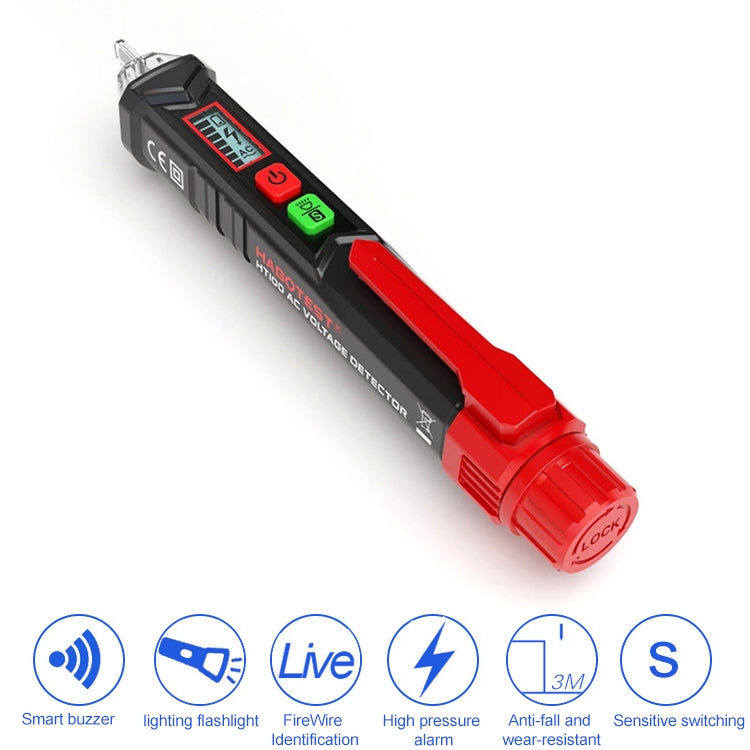 HABOTESA HT100 High-sensitivity LCD Digital Display Sound and Light Alarm Test Pen - Consumer Electronics by buy2fix | Online Shopping UK | buy2fix