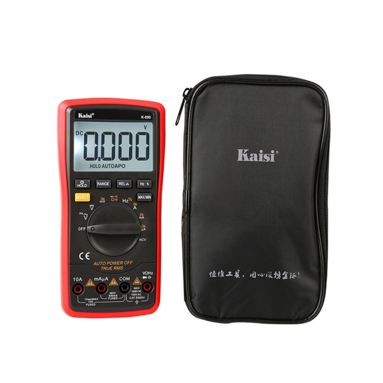 Kaisi K-890 Professional LCD Digital Multimeter Electrical Handheld Digital Multimeter Tester - Consumer Electronics by Kaisi | Online Shopping UK | buy2fix