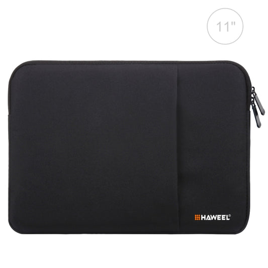 HAWEEL 11 inch Sleeve Case Zipper Briefcase Carrying Bag For Macbook, Samsung, Lenovo, Sony, DELL Alienware, CHUWI, ASUS, HP, 11 inch and Below Laptops / Tablets(Black) - 10 - 11 inch by HAWEEL | Online Shopping UK | buy2fix