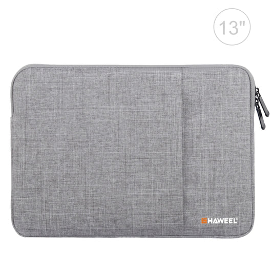 HAWEEL 13.0 inch Sleeve Case Zipper Briefcase Laptop Carrying Bag, For Macbook, Samsung, Lenovo, Sony, DELL Alienware, CHUWI, ASUS, HP, 13 inch and Below Laptops(Grey) - 13.3 inch by HAWEEL | Online Shopping UK | buy2fix