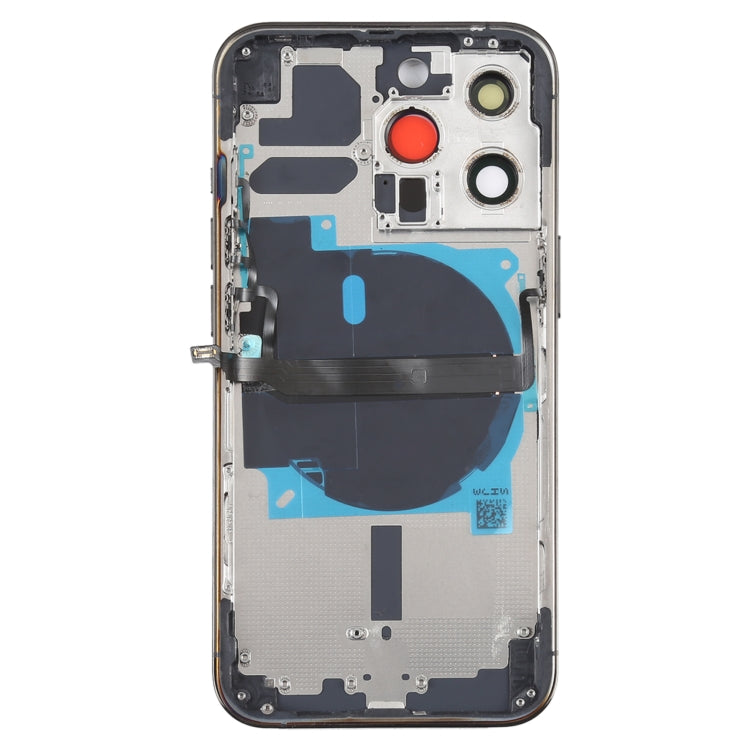 For iPhone 13 Pro Battery Back Cover with Side Keys & Card Tray & Power + Volume Flex Cable & Wireless Charging Module(Black) - Repair & Spare Parts by buy2fix | Online Shopping UK | buy2fix