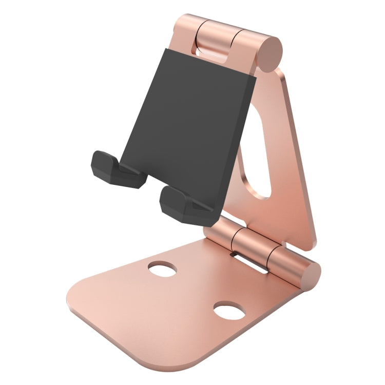 Universal Aluminum Alloy Foldable Adjustable Holder Stand, for iPad, Samsung, Lenovo, Sony, and other Tablet(Rose Gold) - Desktop Holder by buy2fix | Online Shopping UK | buy2fix