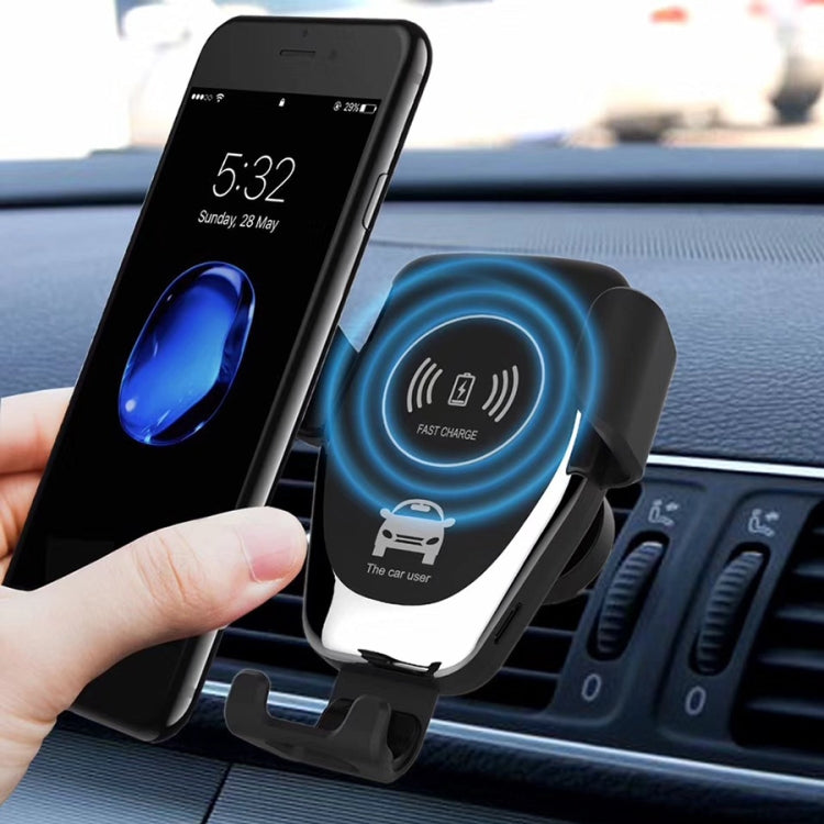 C6 Gravity Induction Car Qi Wireless Charger Fast Charging Air Vent Phone Holder(Black) - Car Holders by buy2fix | Online Shopping UK | buy2fix