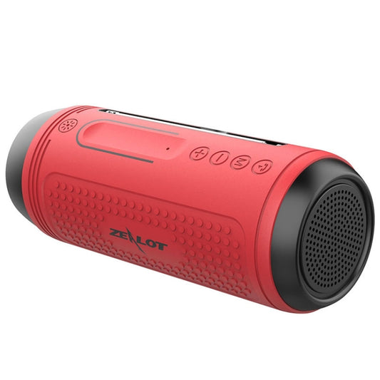 ZEALOT A1 Multifunctional Bass Wireless Bluetooth Speaker, Built-in Microphone, Support Bluetooth Call & AUX & TF Card & LED Lights (Red) - Desktop Speaker by ZEALOT | Online Shopping UK | buy2fix