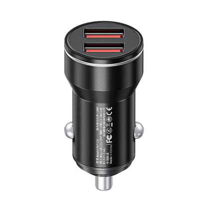 WK WP-C43 Staroad Series 15W Dual USB Car Charger (Black) - Car Charger by WK | Online Shopping UK | buy2fix