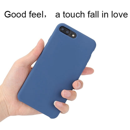 Pure Color Liquid Silicone Case for iPhone 8 Plus & 7 Plus(Black) - More iPhone Cases by buy2fix | Online Shopping UK | buy2fix