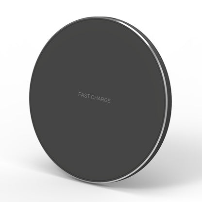 GY-68 Ultra-Thin Aluminum Alloy Wireless Fast Charging Qi Charger Pad(Black) - Wireless Charger by buy2fix | Online Shopping UK | buy2fix