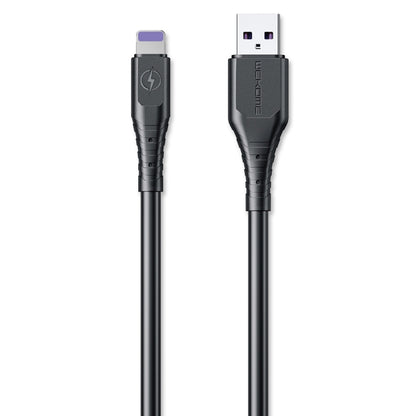 WK WDC-152 6A 8 Pin Fast Charging Data Cable, Length: 1m (Black) - Normal Style Cable by WK | Online Shopping UK | buy2fix