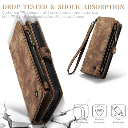 For iPhone XR CaseMe Detachable Multifunctional Horizontal Flip Leather Case with Card Slot & Holder & Zipper Wallet & Photo Frame (Brown) - Apple Accessories by CaseMe | Online Shopping UK | buy2fix